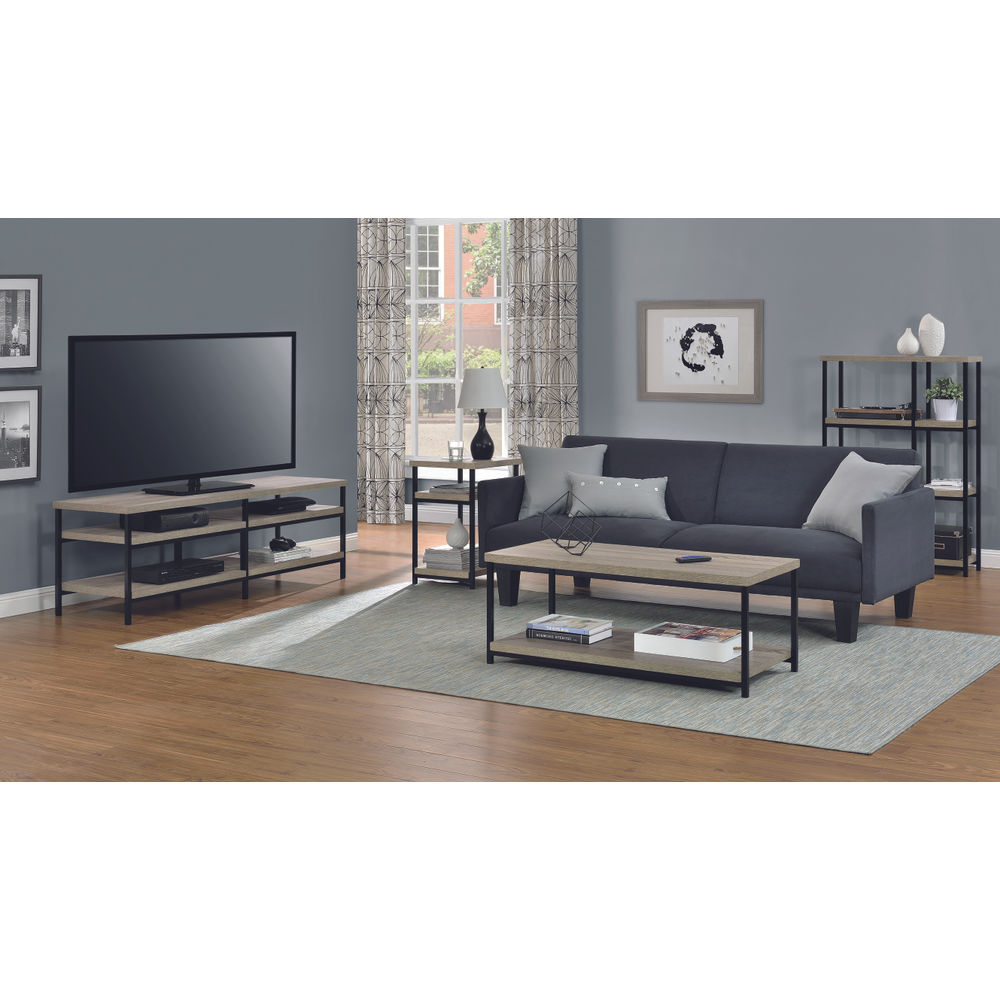 Elmwood TV Stand 60 Distressed Grey Oak