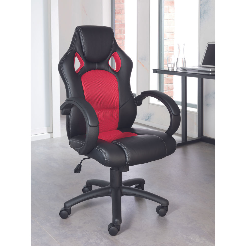 Daytona Faux Leather Racing Chair Red