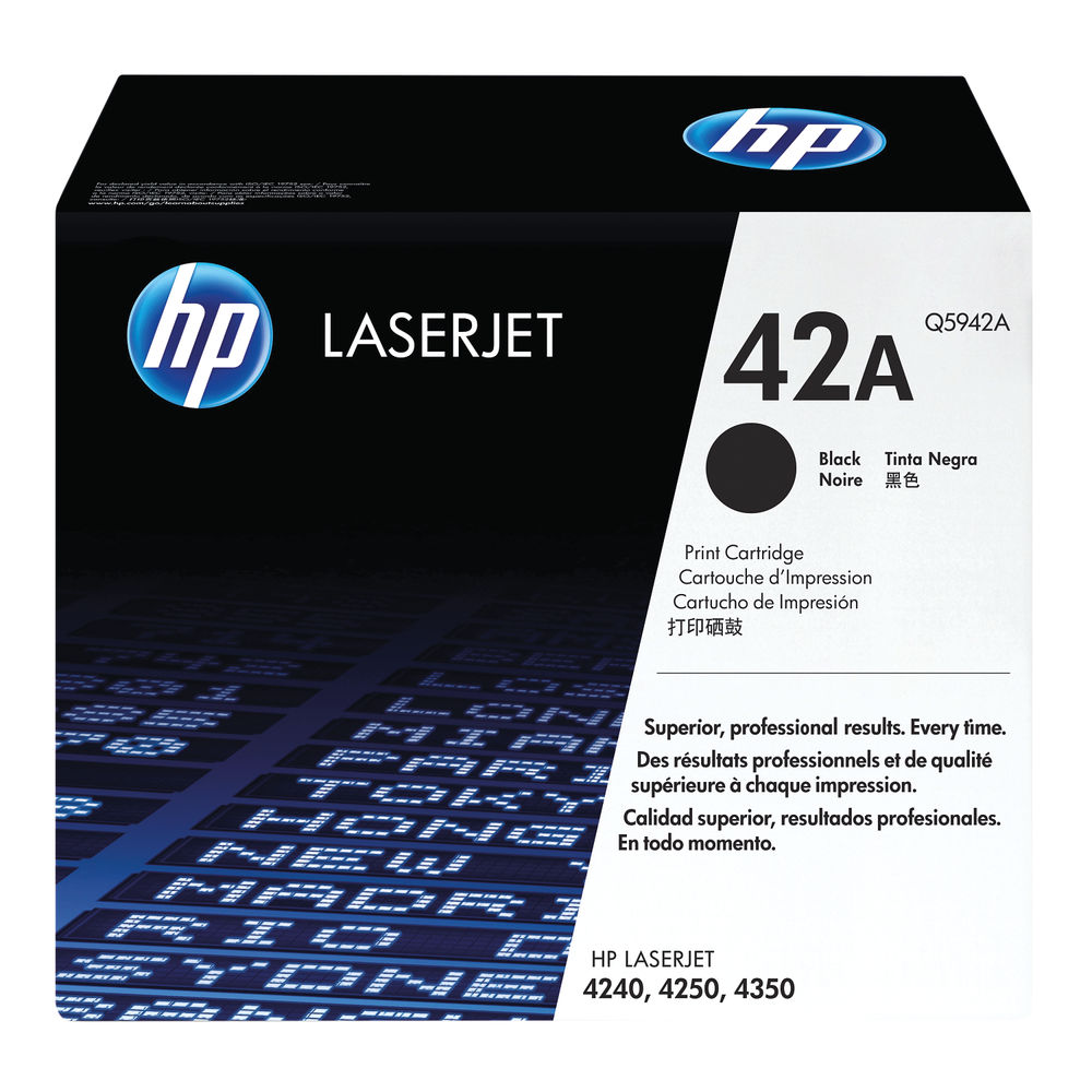 HP 42A Black LaserJet Toner Cartridge | Q5942A