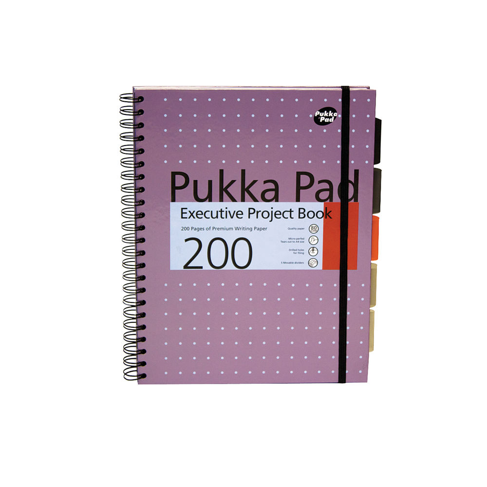 Pukka Pad Executive Ruled Wirebound Project Book A4 (Pack of 3)