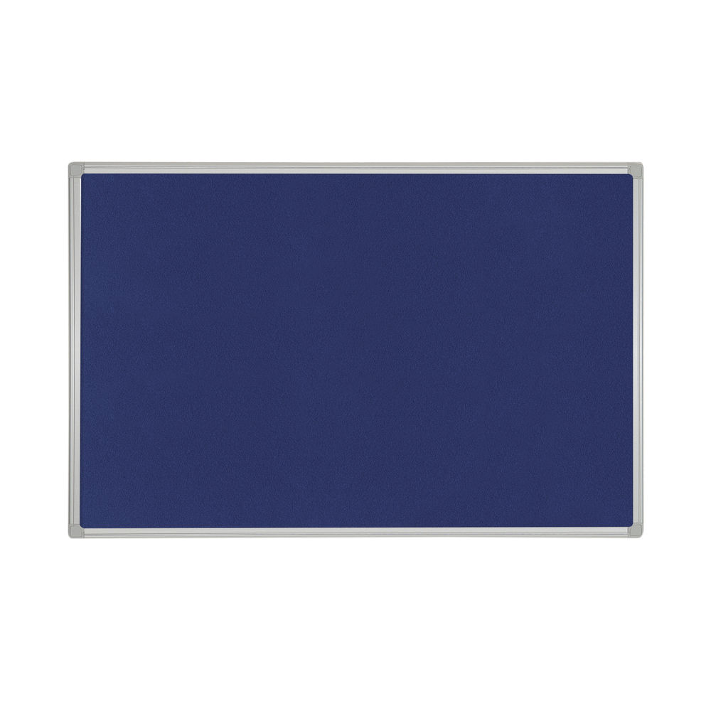 Bi-Office Aluminium Trim Felt Noticeboard 600x450mm Blue FB0443186