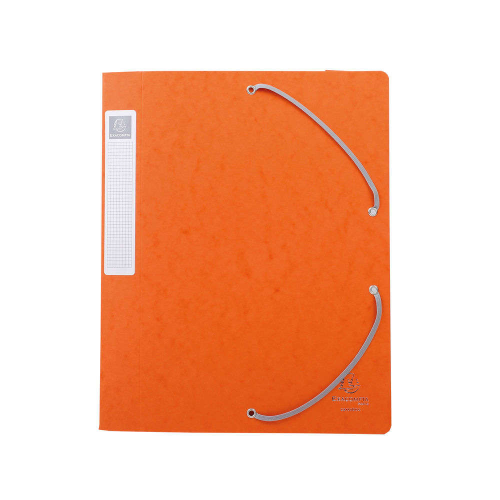 Exacompta Box File Pressboard 40mm 600g A4 Orange (Pack of 10)