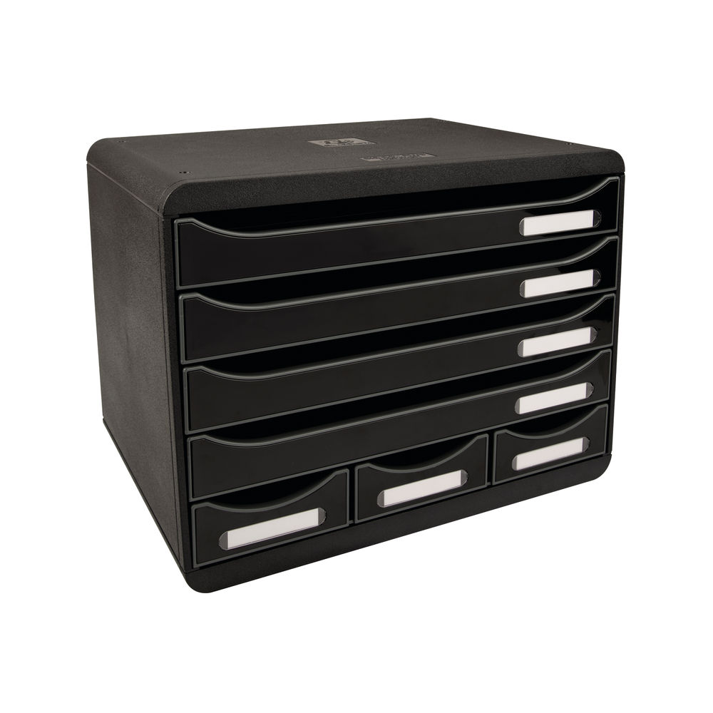 Exacompta Store-Box Mini 7 Drawers Eco Black Glossy  307714D