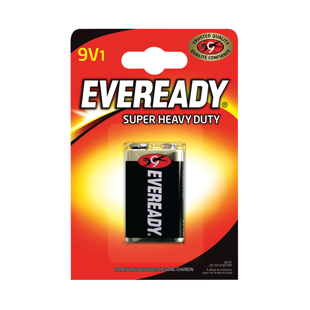 Eveready Super Heavy Duty 9v Battery 6f22biup 