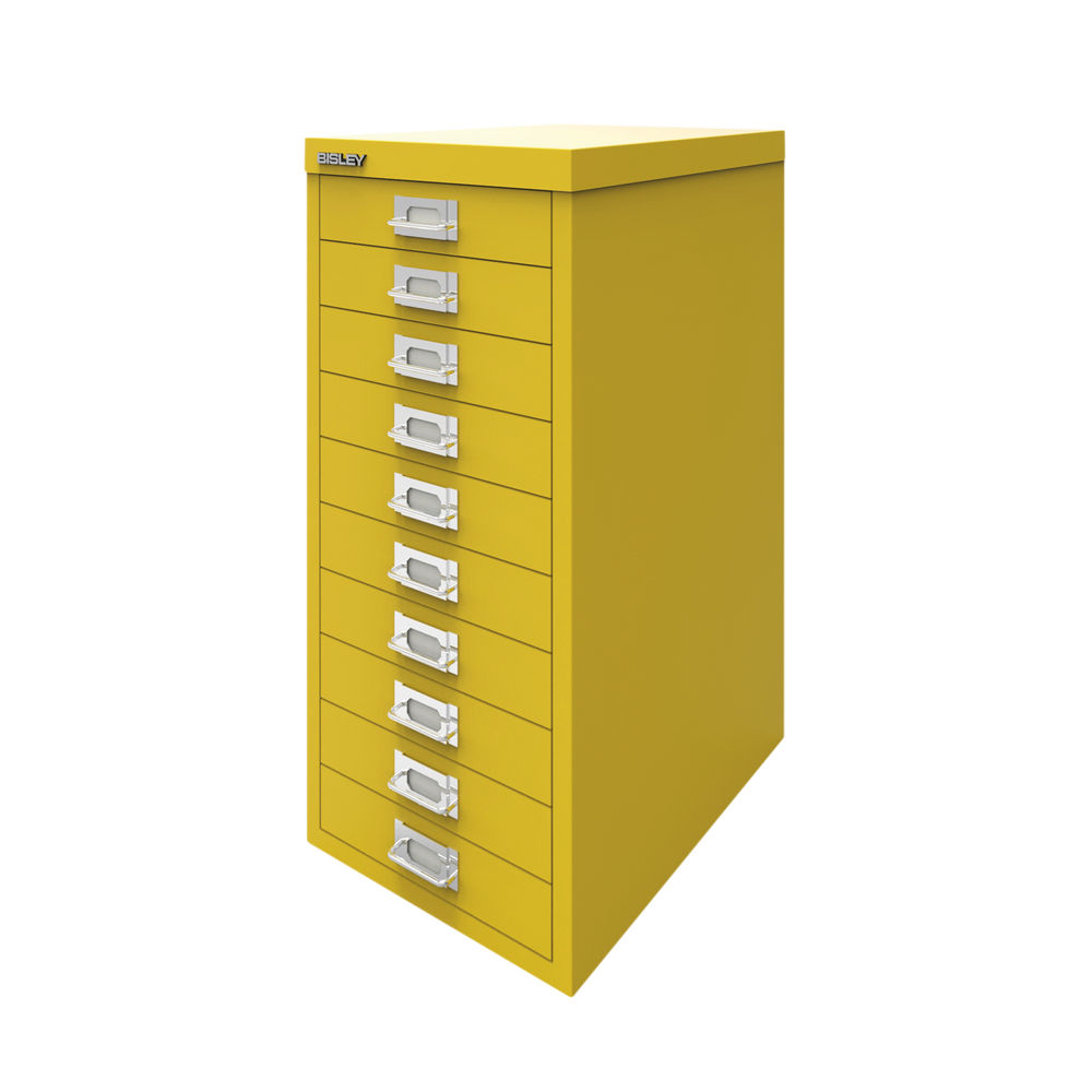 Bisley H590mm Canary Yellow 10 Drawer Cabinet