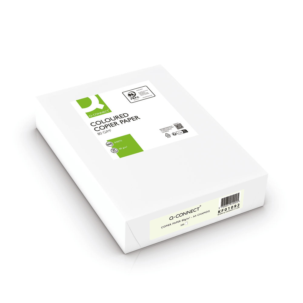Q-Connect Cream A4 Copier Paper 80gsm Ream (Pack of 500) KF01092