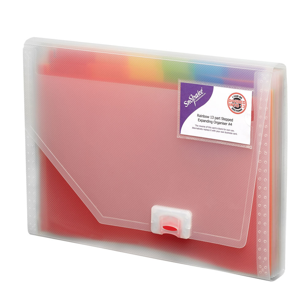 Snopake Rainbox A4 Expanding Organiser