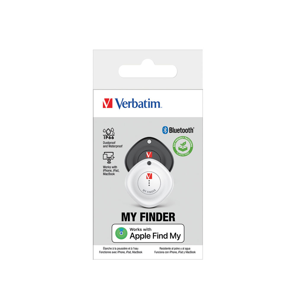 Verbatim MyFinder Bluetooth Item Finder Black/White (Pack of 2)