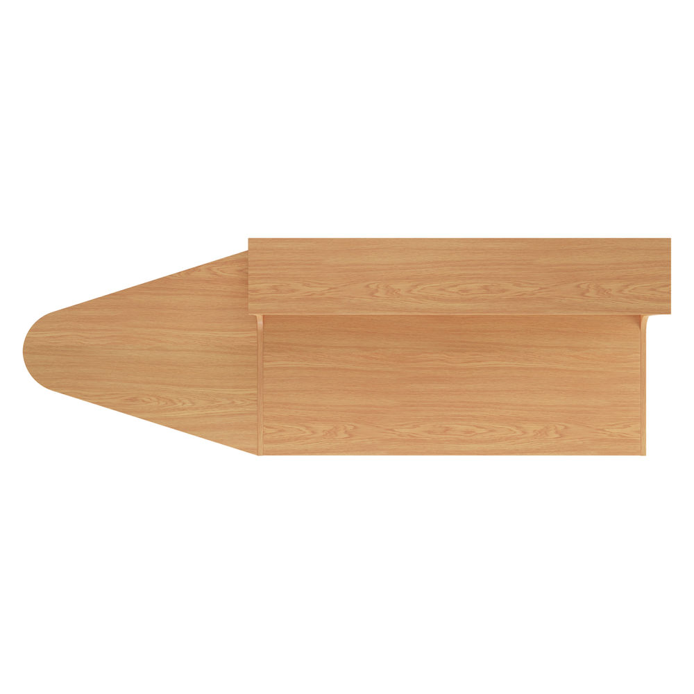 Jemini 1400x800mm Nova Oak Reception Unit with Extension