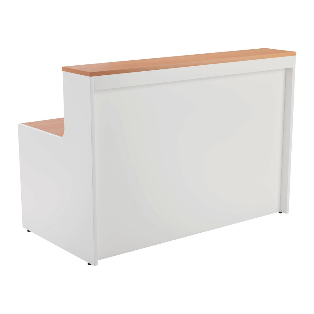 Jemini 1400x800mm Beech/White Reception Unit