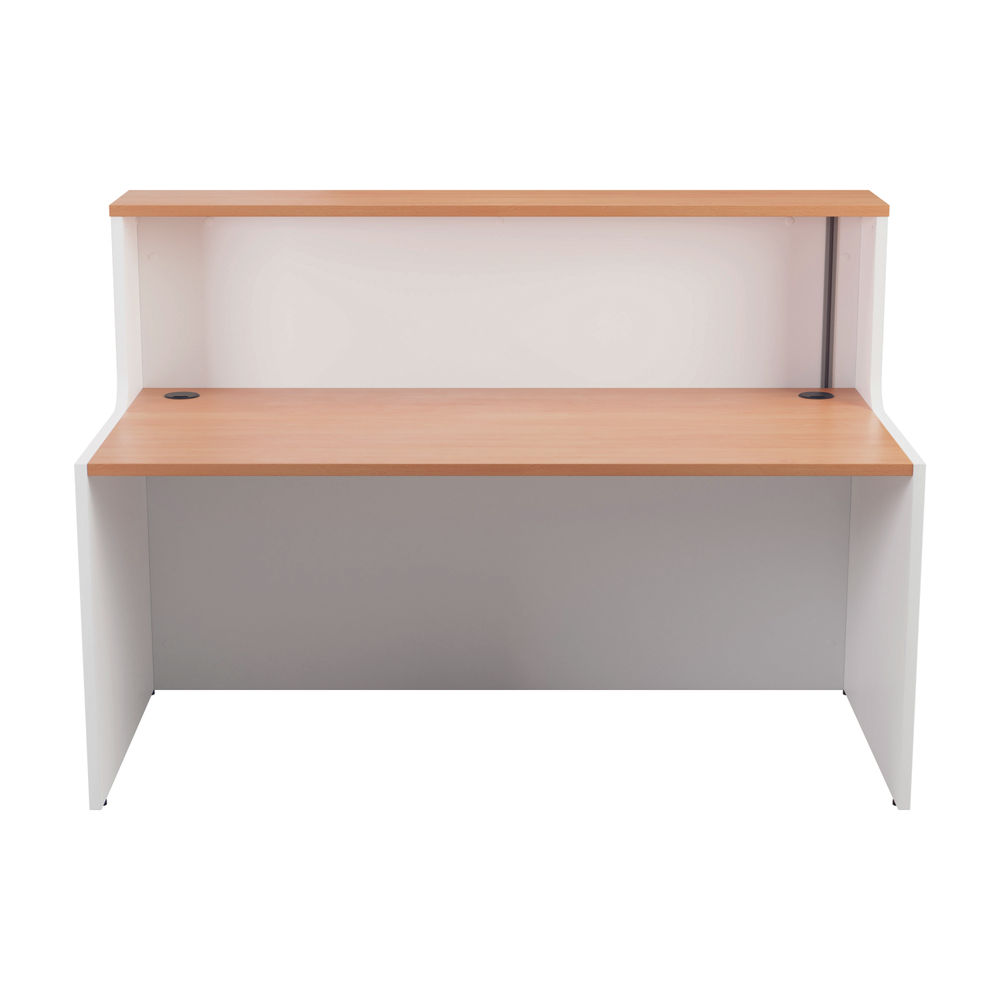 Jemini 1600x800mm Beech/White Reception Unit