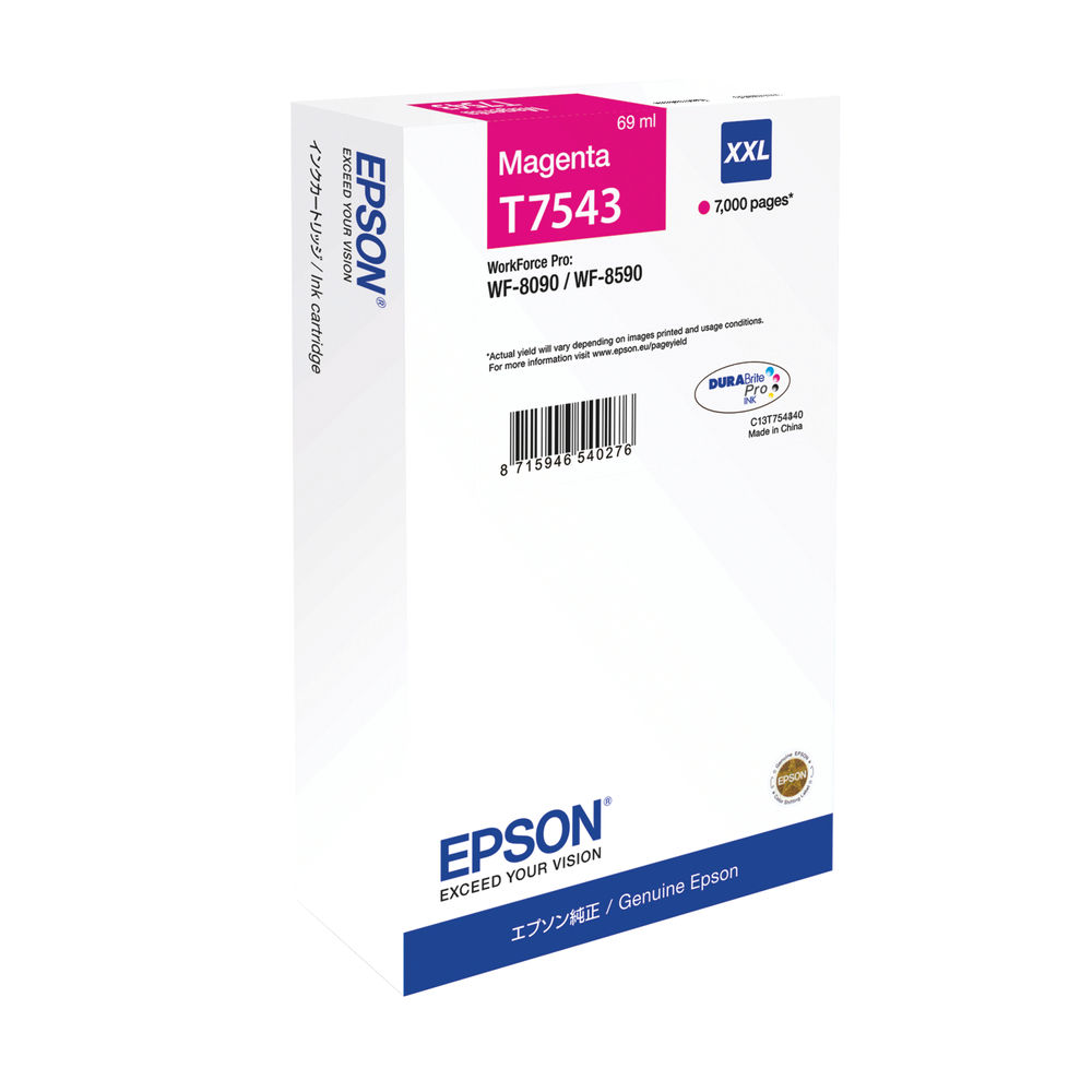 Epson WF-8090/8590 XXL Magenta Inkjet Cartridge - C13T754340