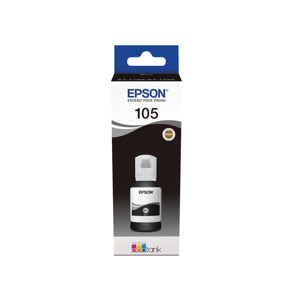 Epson 105 Ink Bottle EcoTank Pigment Black C13T00Q140