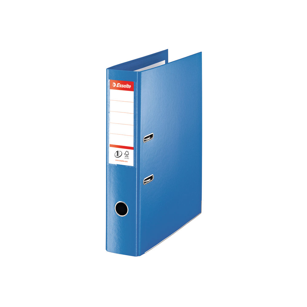 Esselte 75mm Lever Arch File Polypropylene Foolscap  Blue (Pack of 10) 48085