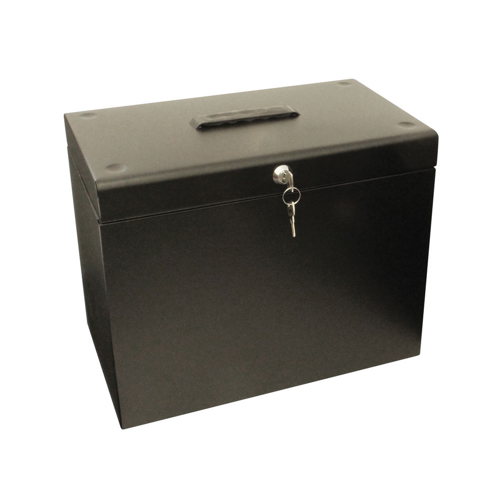 Cathedral Black A4 Lockable Metal Box File