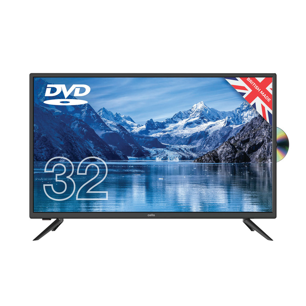 Cello 32 Inch Freeview HD LED TV with DVD Player 1080i C3220F