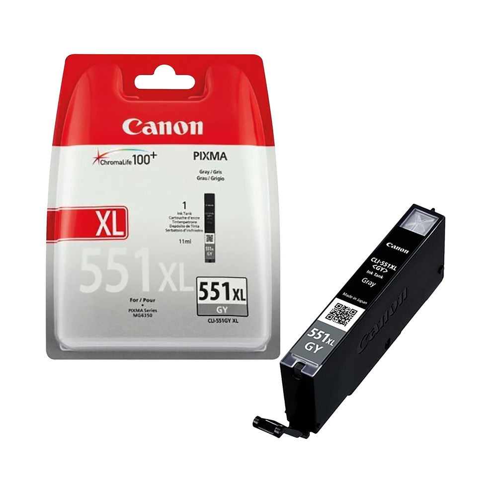 Canon CLI-551XLGY Grey Ink Cartridge - High Capacity - 6447B001