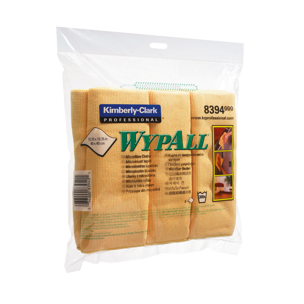 WypAll Microfibre Cloth Yellow (Pack of 6) 8394