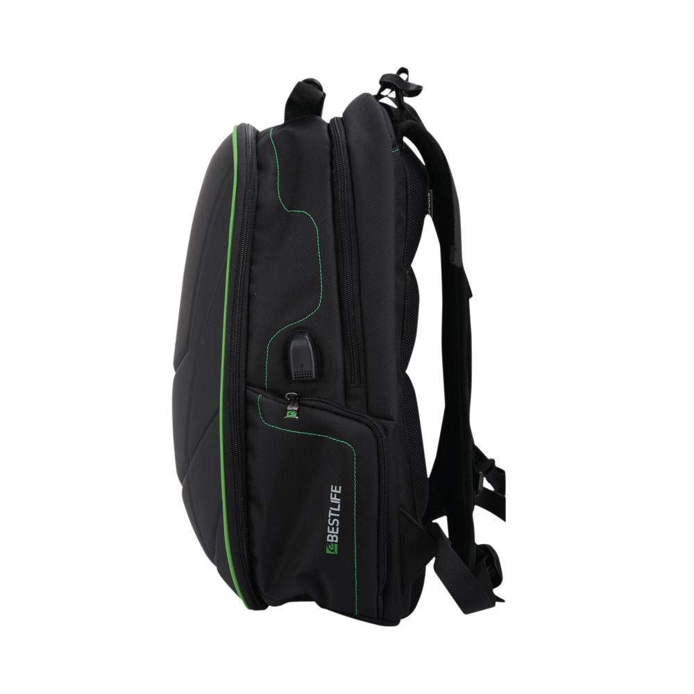 BestLife 17 Inch Gaming Assailant Backpack with USB Connector Black