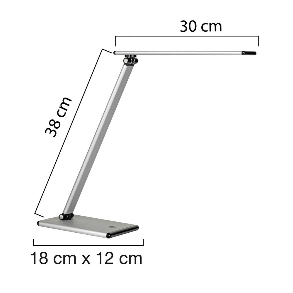 Unilux Terra Desk Lamp LED 5 Watt Silver