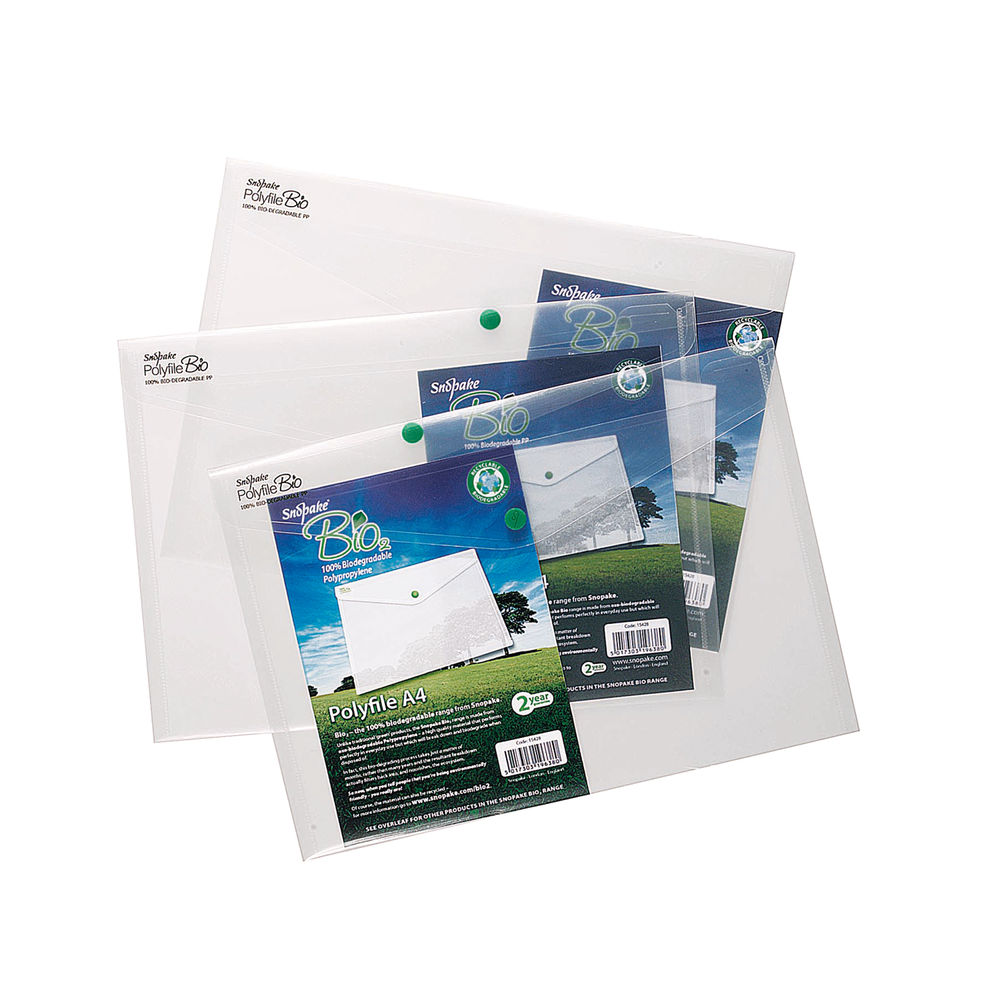 Snopake Bio Polyfile A4 Clear (Pack of 5) 15428