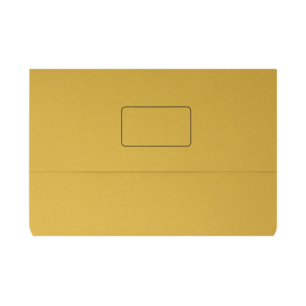 Document Wallet 220gsm Foolscap Yellow (Pack of 50)