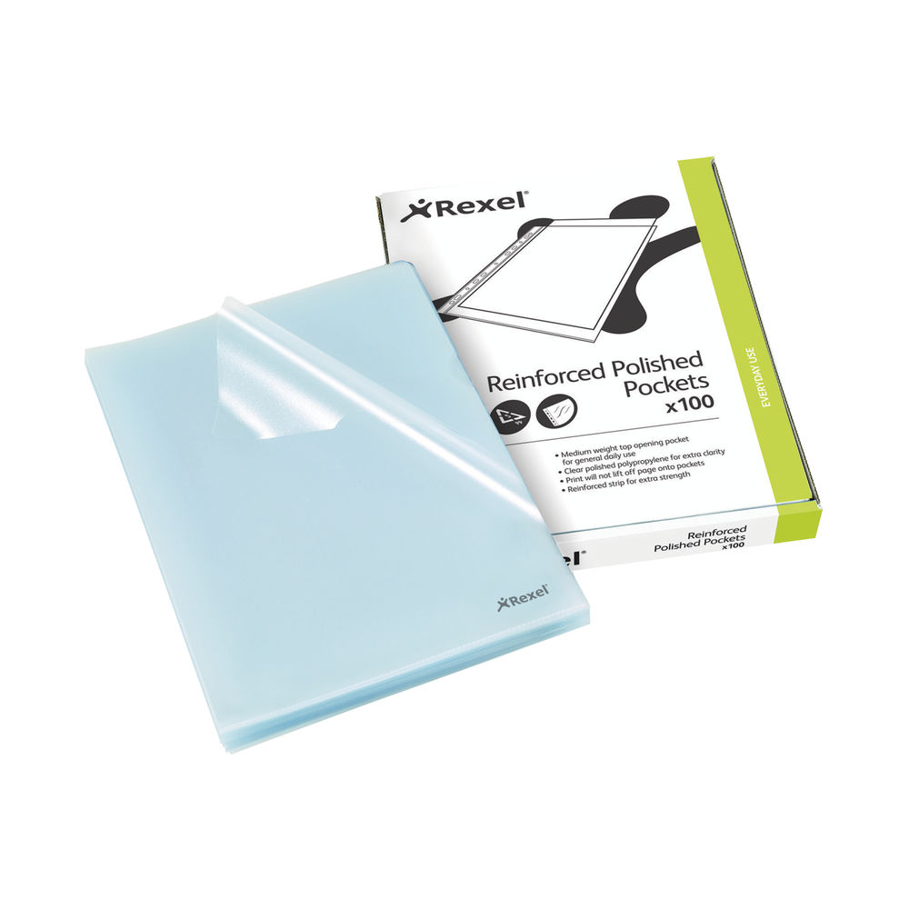 Rexel Cut Flush Folder Polypropylene A4 Clear (Pack of 100) 12215