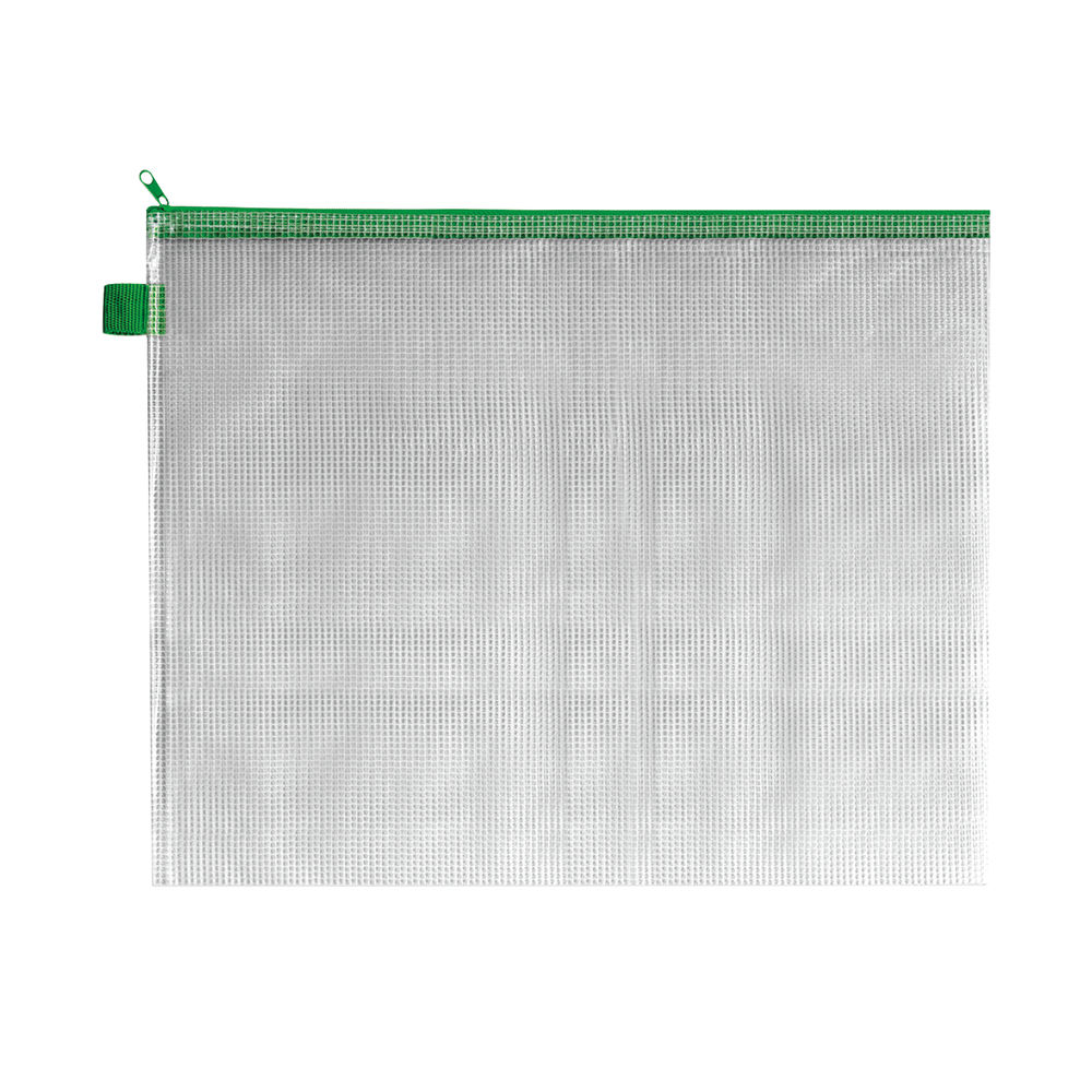 BDS Green 405 x 315mm Handy Zip Pouch (Pack of 5)
