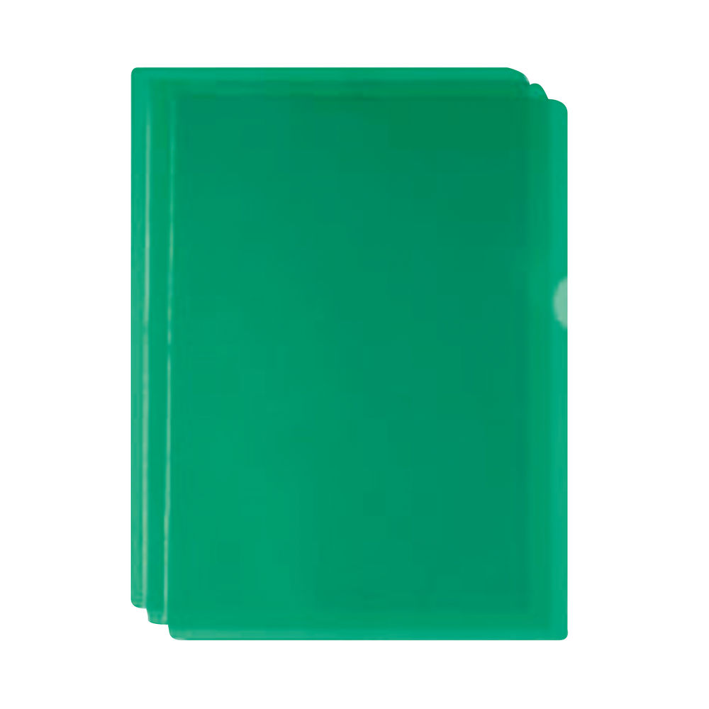 Green Cut Flush Folders (Pack of 100) - WX01488