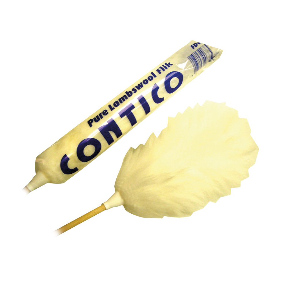 White 48 Inch Flick Duster (Traditional lambswool construction) 101009