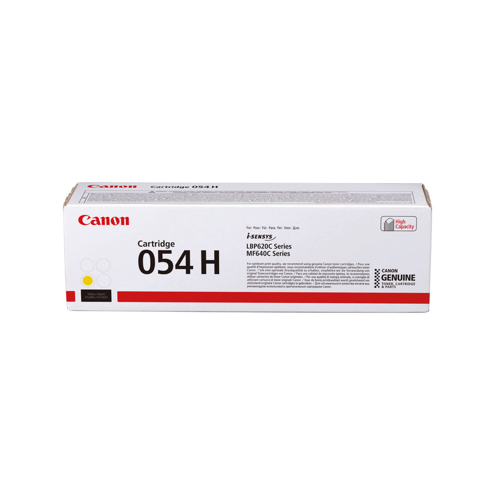 Canon 054H Yellow High Capacity Toner Cartridge - 3025C002