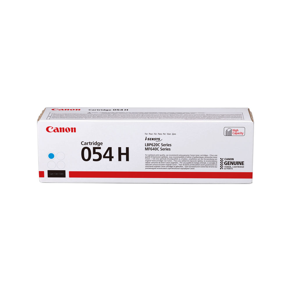 Canon 054H Cyan High Capacity Toner Cartridge - 3027C002