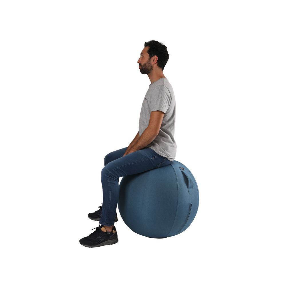 Alba MoveHop Ergonomic Ball with Pump/Adapter 650mm PVC/Polyester Duck Blue