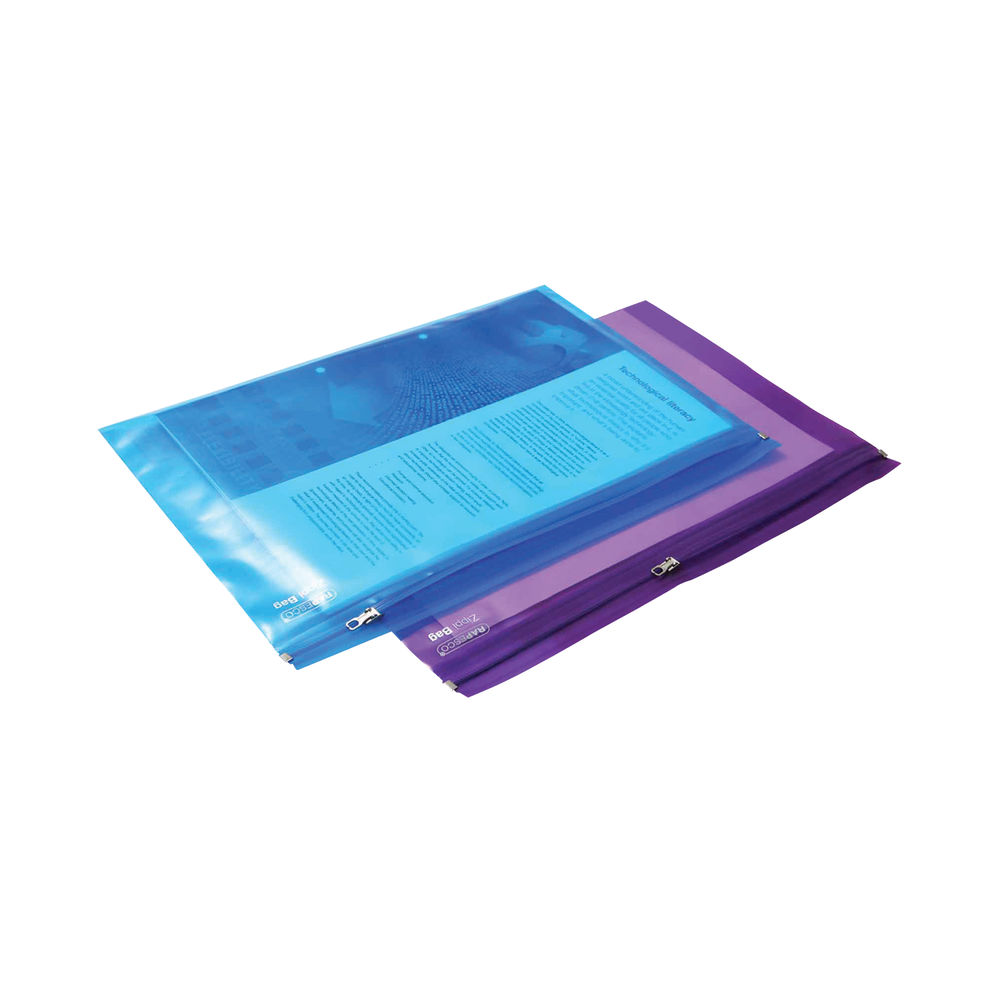 Rapesco A4 Assorted Zippi Bags (Pack of 25)