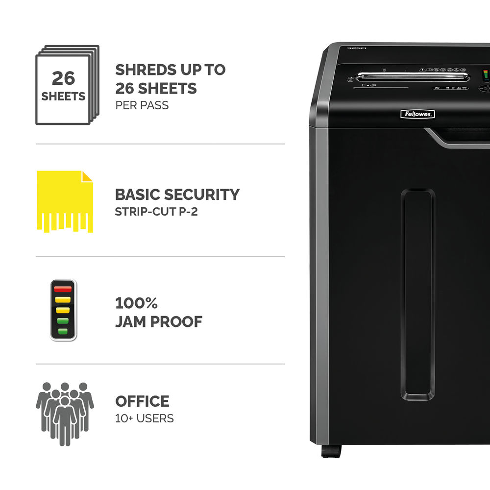 Fellowes Powershred® 325i Strip-Cut Shredder