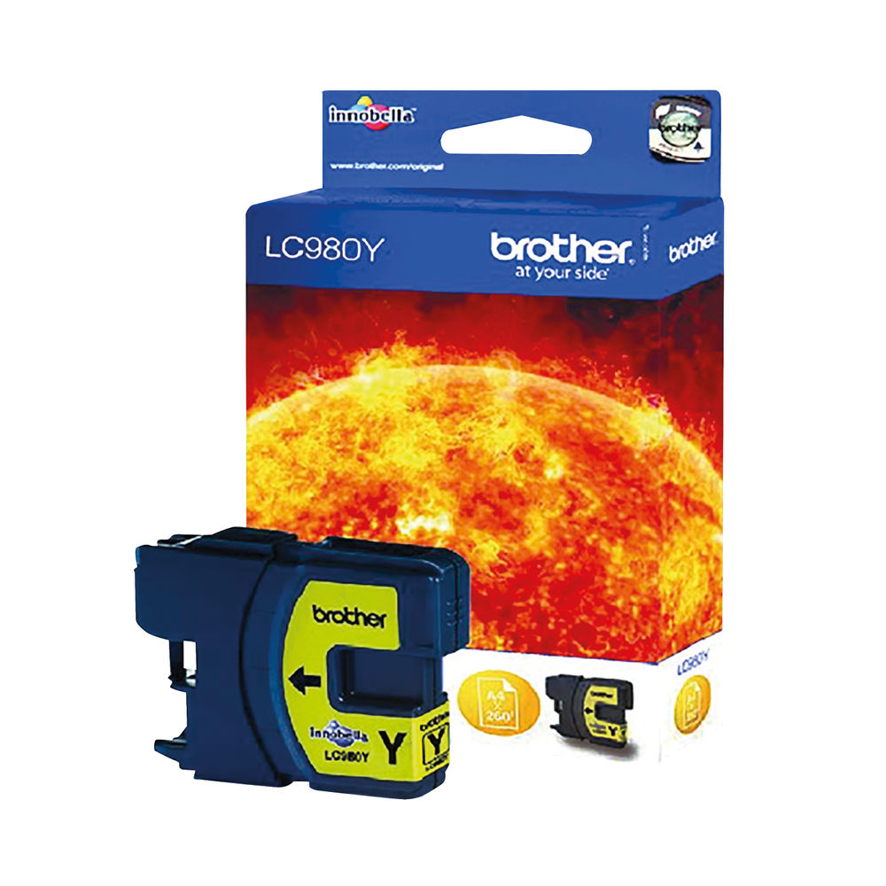 Brother LC980Y Yellow Ink Cartridge - LC980Y