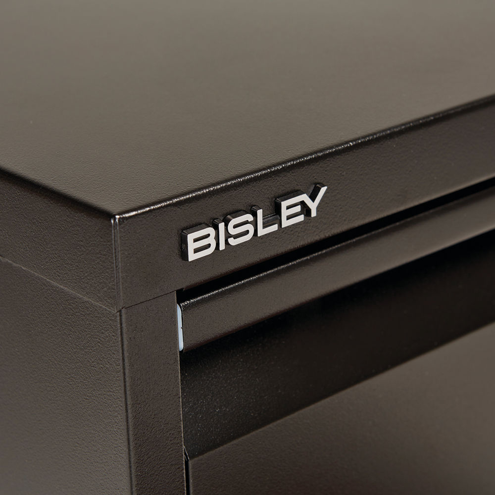 Bisley H711mm Black Flush Fronted 2 Drawer Filing Cabinet