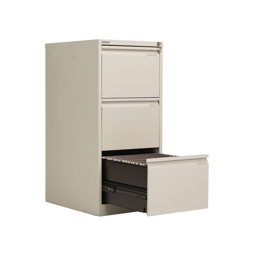 Bisley H1016mm Goose Grey 3 Drawer Filing Cabinet