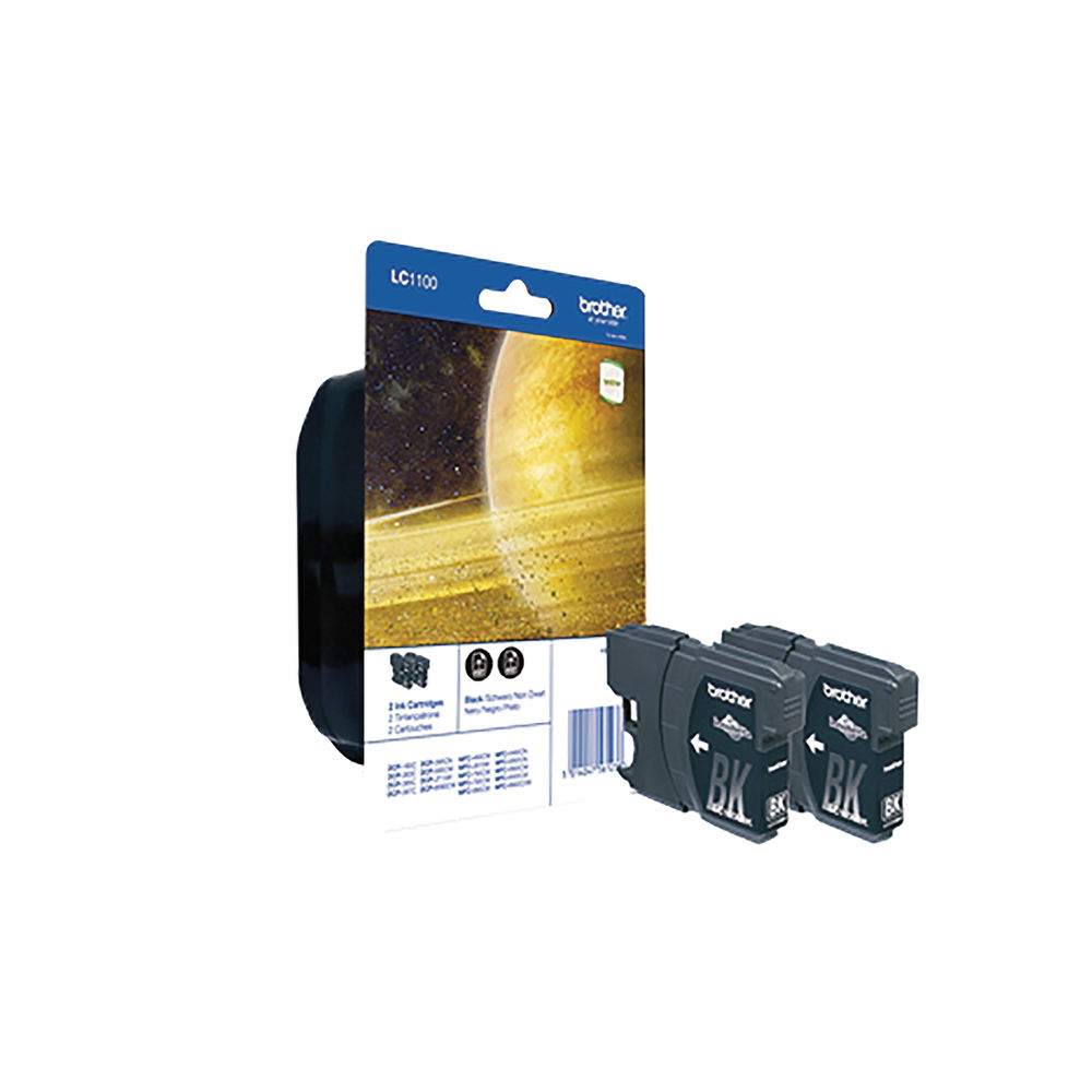 Brother LC1100BK Inkjet Cartridge Twinpack Black