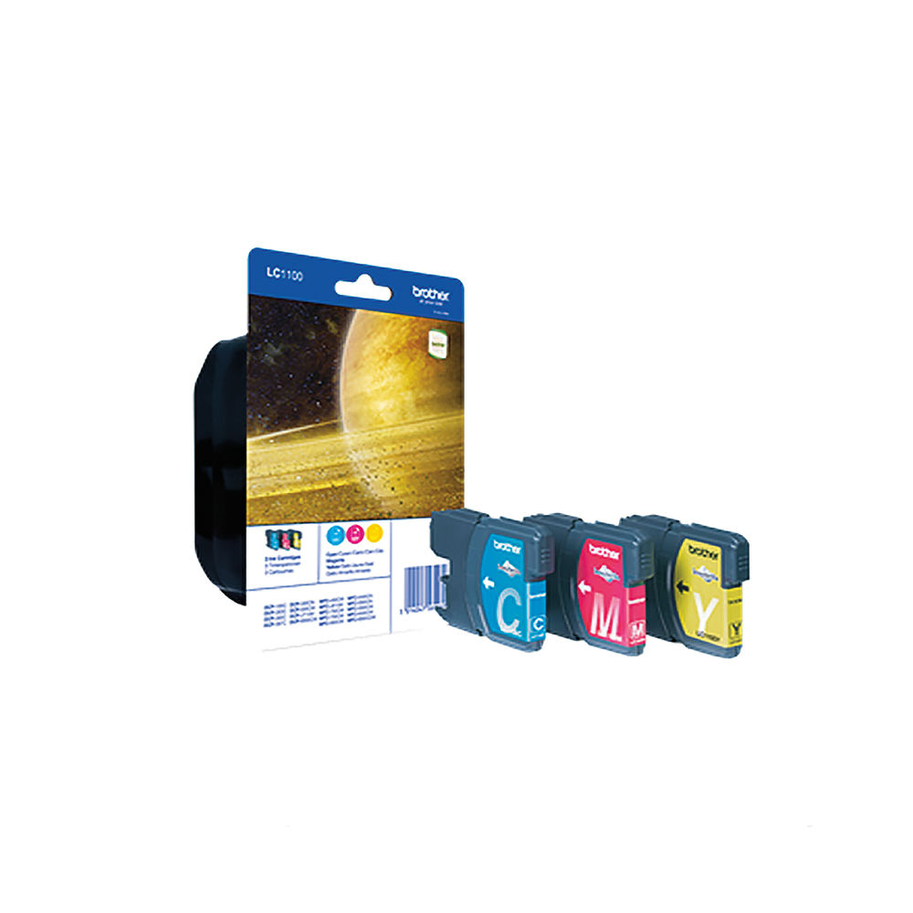 Brother LC1100 Colour Ink Cartridge Multipack - LC1100RBWBP