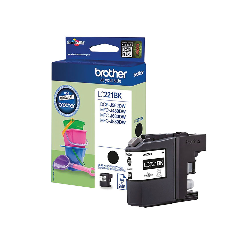 Brother LC221 Black Ink Cartridge - LC221BK