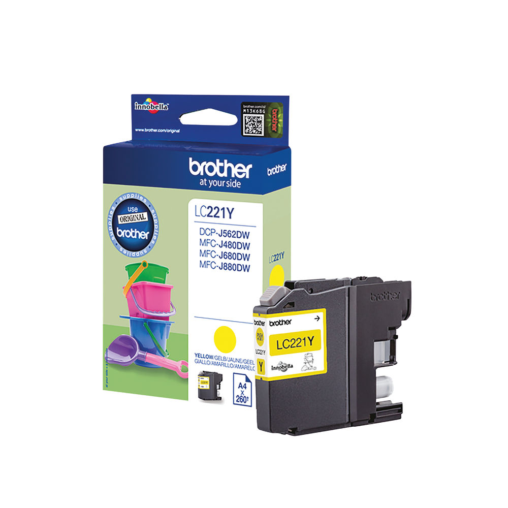 Brother LC221Y Yellow Ink Cartridge - LC221Y