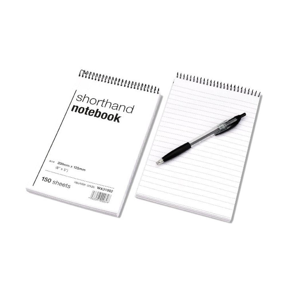 Spiral Shorthand Notebooks (Pack of 10)