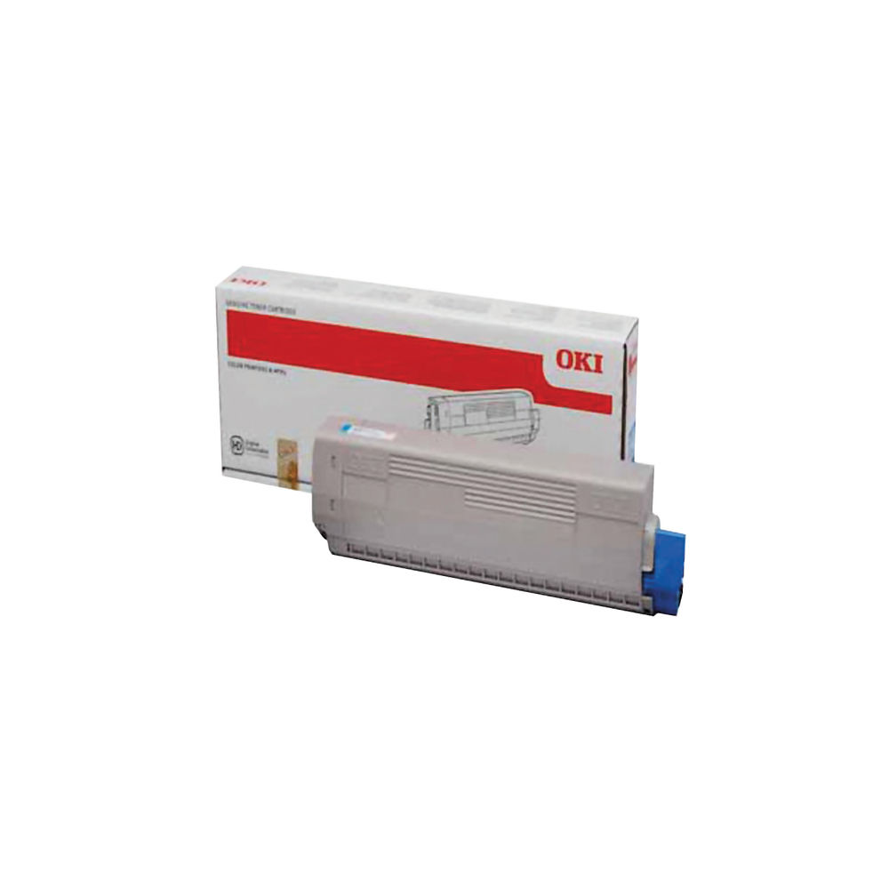 Oki Cyan Toner Cartridge (10,000 Page Capacity) 44844507