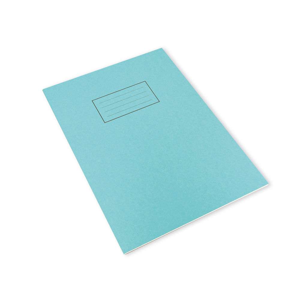 Silvine Exercise Book Ruled with Margin A4 Blue (Pack of 10)