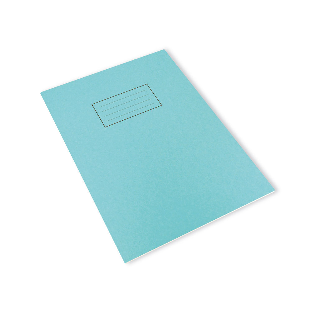 Silvine Exercise Book A4 Plain Blue (Pack of 10)