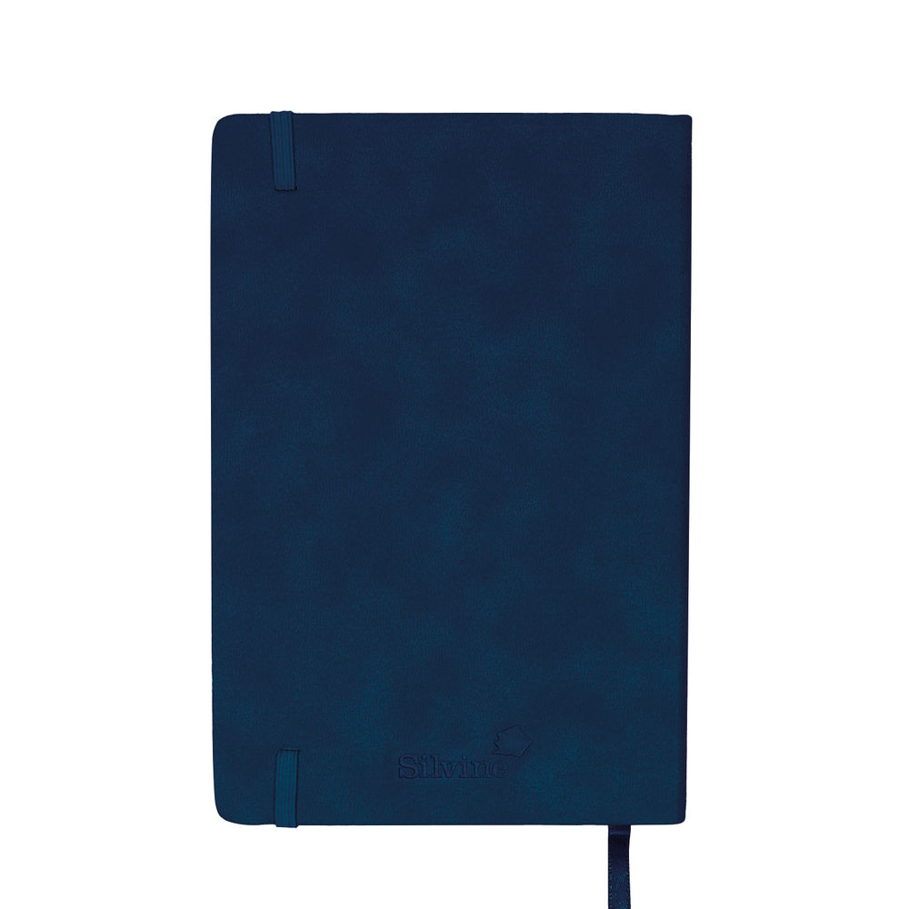 Silvine Soft Feel A5 Royal Blue Executive Lined Notebook