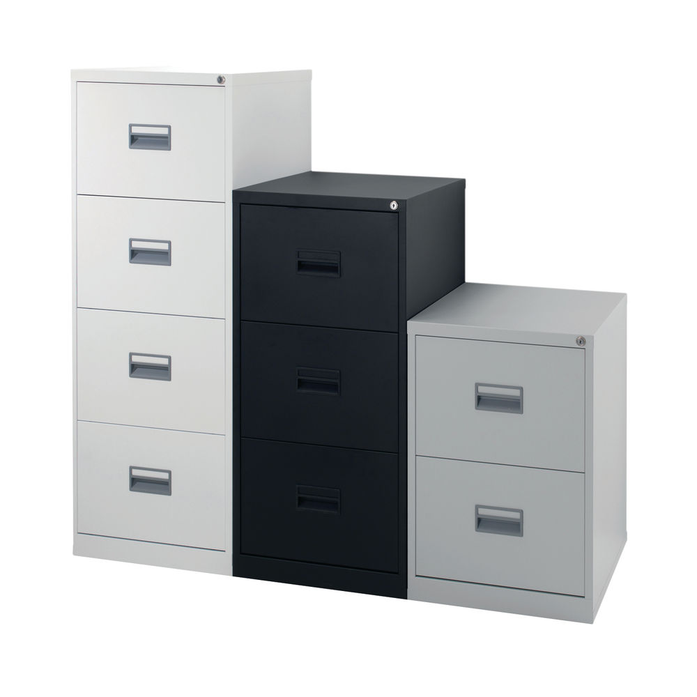 Talos H700mm Black 2 Drawer Filing Cabinet