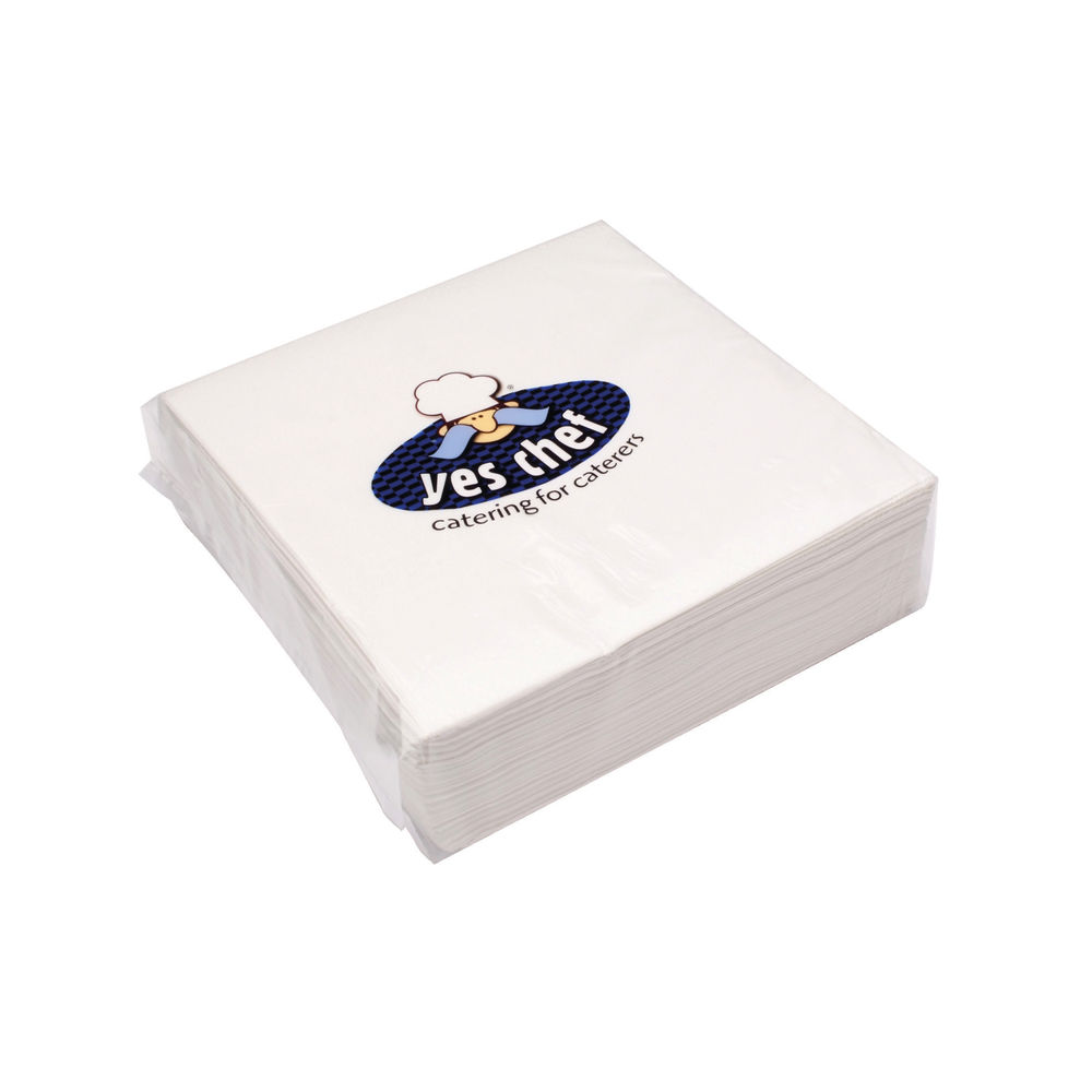 White 2-Ply Paper Napkins 400x400mm (Pack of 100) 0502122