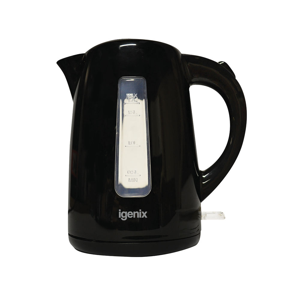 Igenix 1.7 Litre Jug Kettle Cordless Black (3kW jug kettle with rapid boil)  IG7205